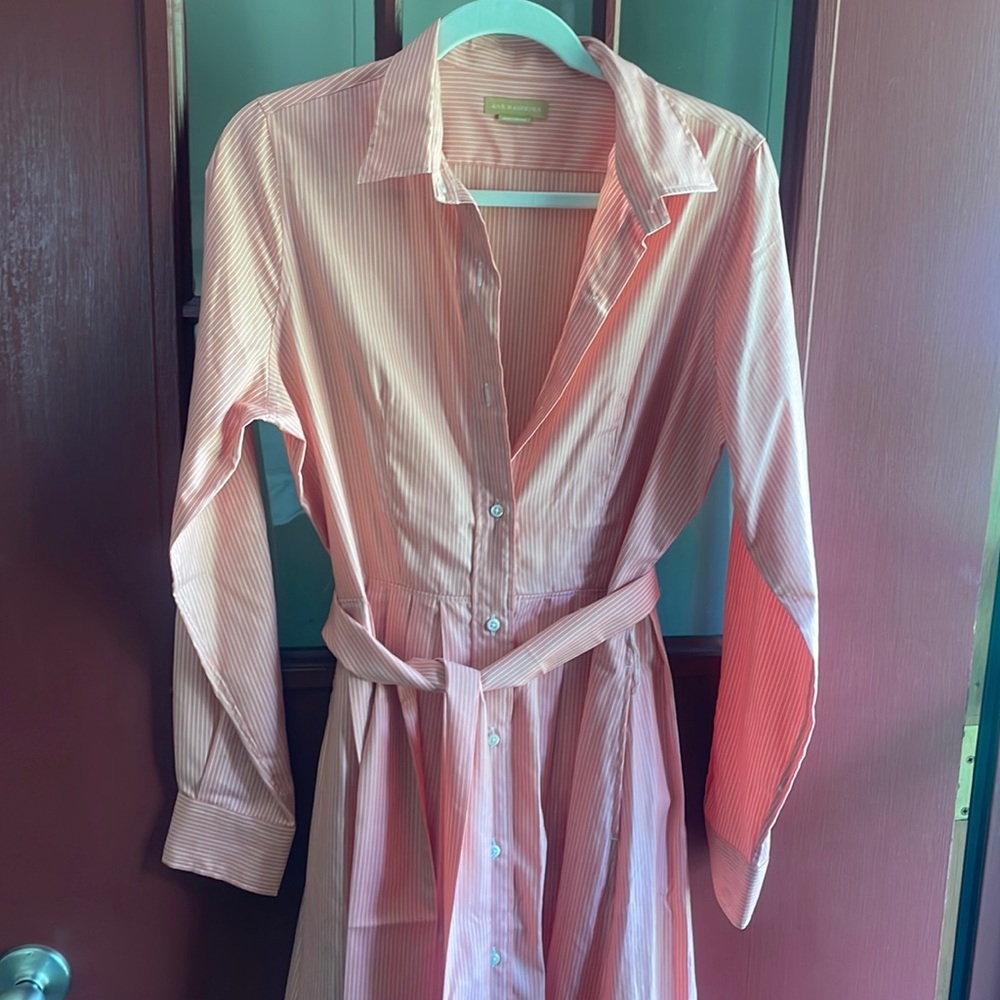 Vintage Ann Mashburn pinstriped dress